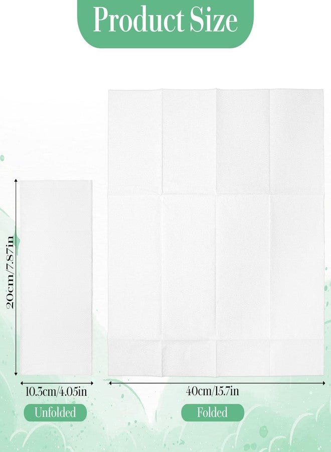 MBAIYO Disposable Cloth Like Napkins,100 Count Pocket Napkins Built-in Flatware Pocket White Prefolded Linen Feel Dinner Napkin for Thanksgiving Wedding Party Kitchen - Image 5